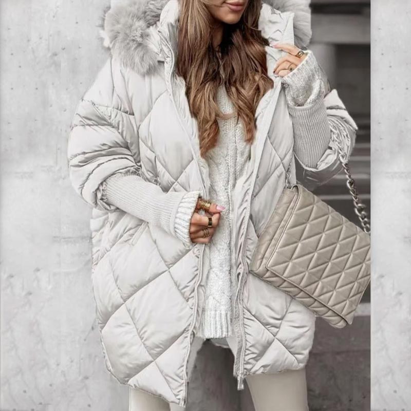 Nordelle – Women’s Patchwork Knit Sleeve Parka