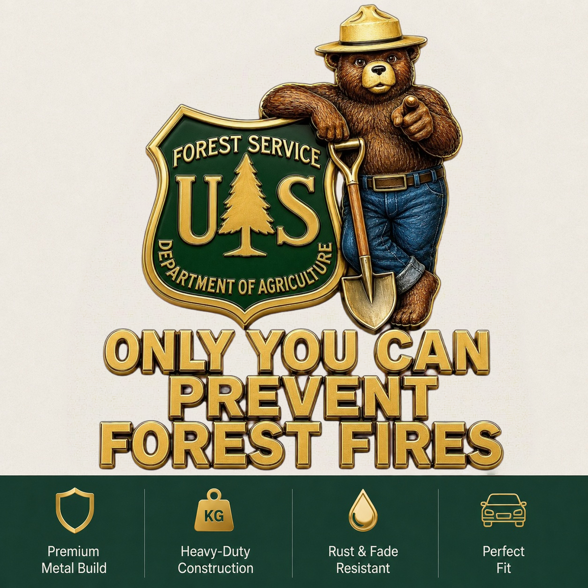 WildHonor – Wildfire Prevention Metal Emblem