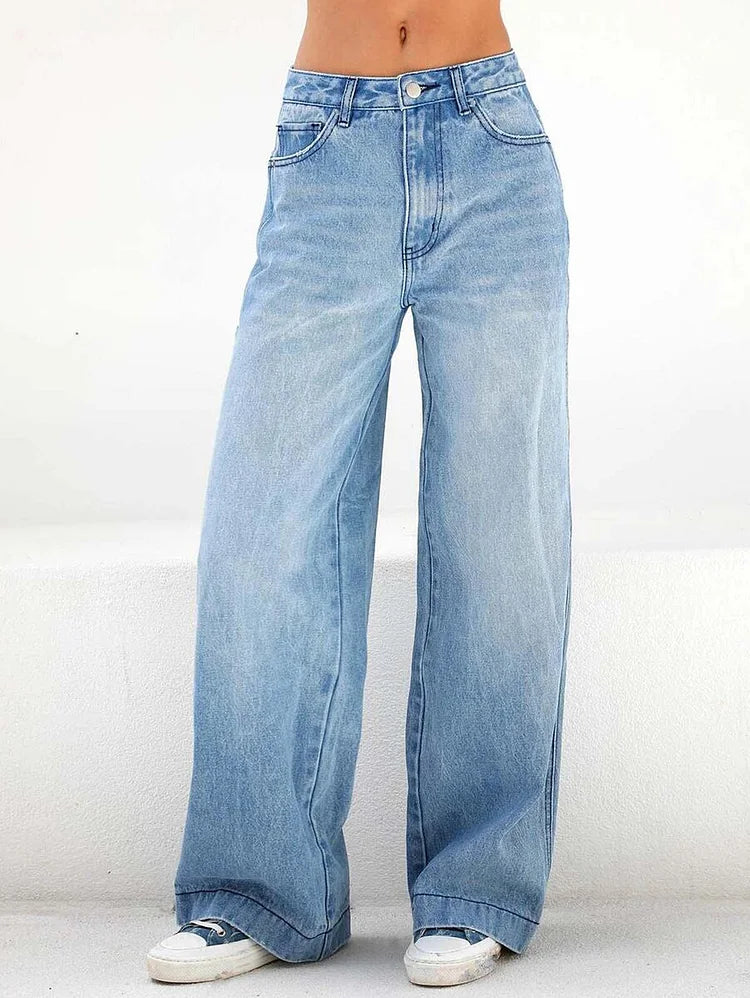 VeloraDenim – Effortless High-Waist Wide Jeans