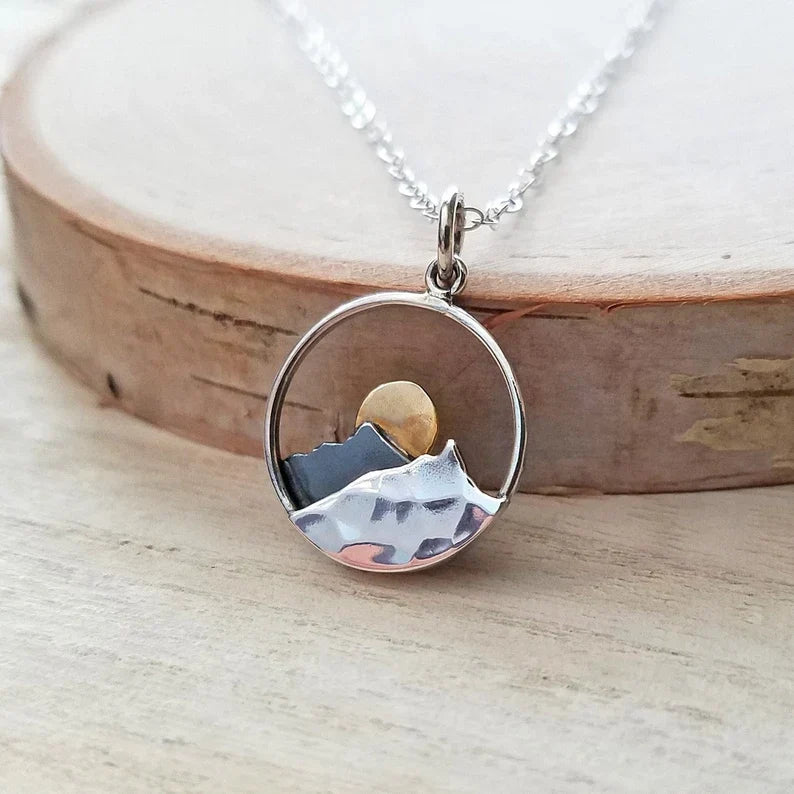 SummitStyle – Minimalist Mountain Charm Necklace