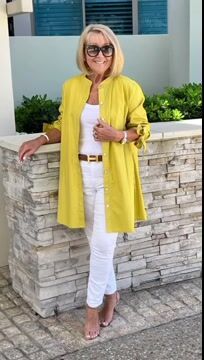 FlowLine – Women’s Long Cotton Swing Shirt Jacket