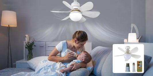 BreezeLux | 2-in-1 Socket Ceiling Fan with Light