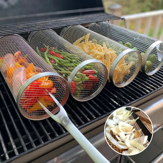 FlipGrill – Rolling BBQ Grill Basket