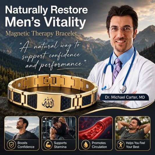 VigorBand – Men’s Gold Magnetic Energy Bracelet