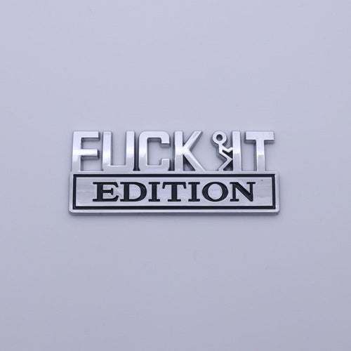 VibeMark – 3D Sticker Emblem “F* IT Edition”