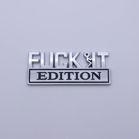 VibeMark – 3D Sticker Emblem “F* IT Edition”