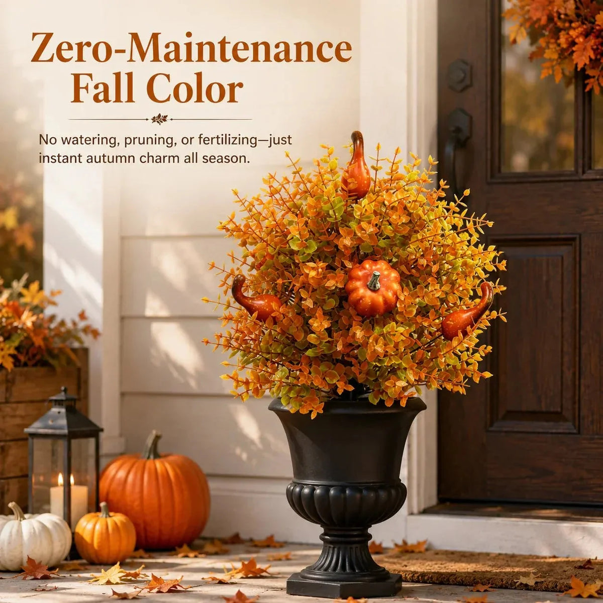 FallBloom – Full Foliage Autumn Pumpkin Garden Stakes