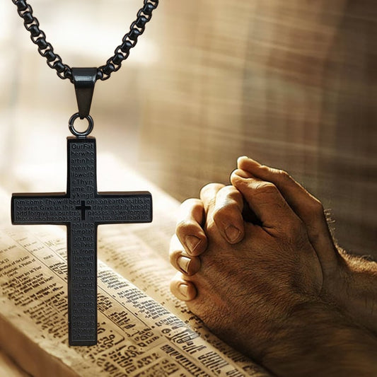 BlessedCharm – Scribble Cross Necklace