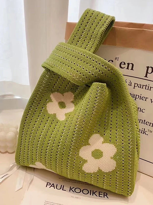 FloraChic – Floral Printed Hollow Design Handbag