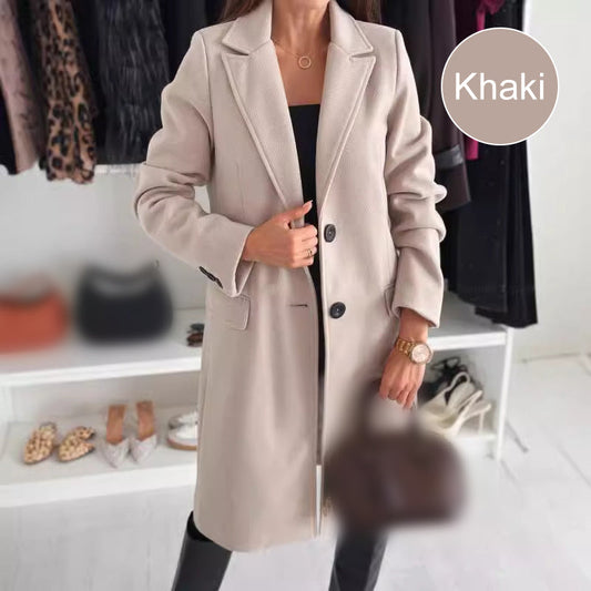 FemmeVogue – Chic Tailored Coat for Fall