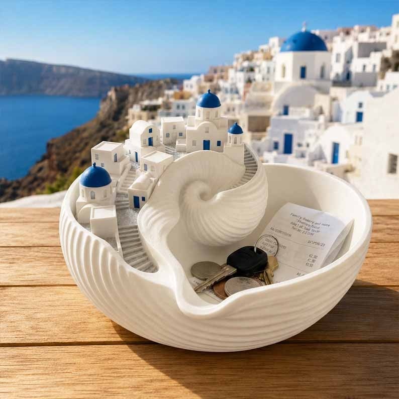 OceanVista – Santorini Decor Bowl