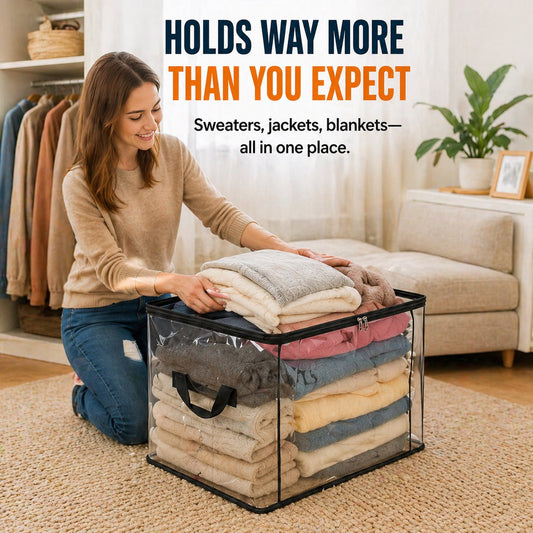 📦Large Heavy-Duty Thick Plastic Clear Storage