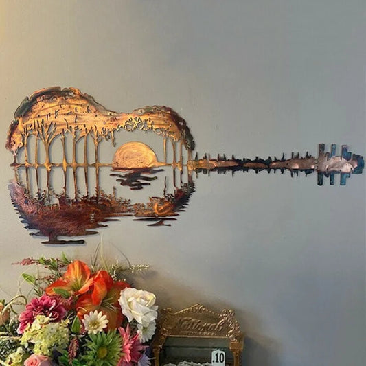 AngelStrings – Handmade Abstract Angel Guitar Metal Art