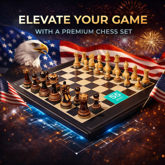 Advanced robotic chessboard with wooden chess pieces