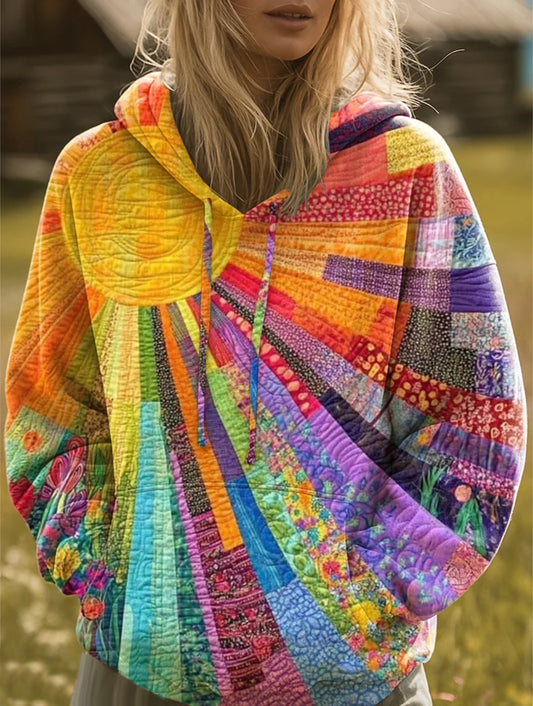 AuroraPatch – Sun Inspired Casual Hoodie