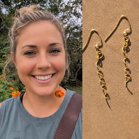 BloomTwist – Artistic Spiral Statement Earrings