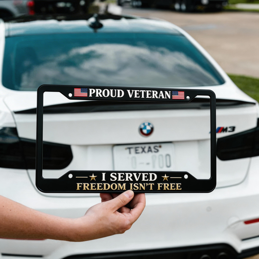 ValorFrame  – Veteran Tribute Metal License Plate Frame