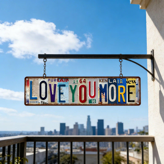 AmorSign – “Love You More” Vintage Metal Wall Decor