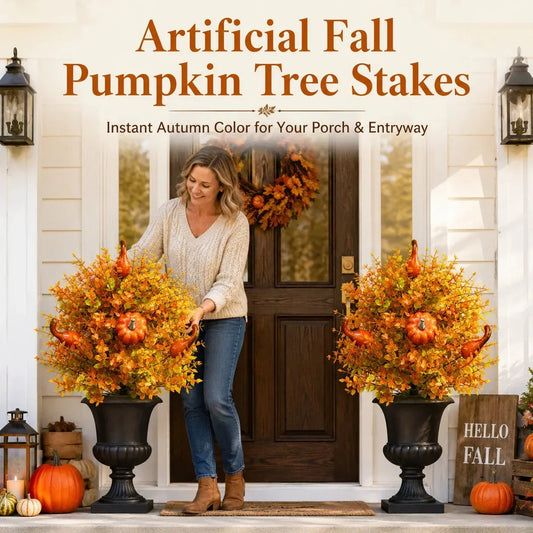 FallBloom – Full Foliage Autumn Pumpkin Garden Stakes