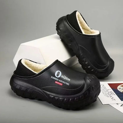 Men’s Plush Indoor Outdoor Winter Slippers