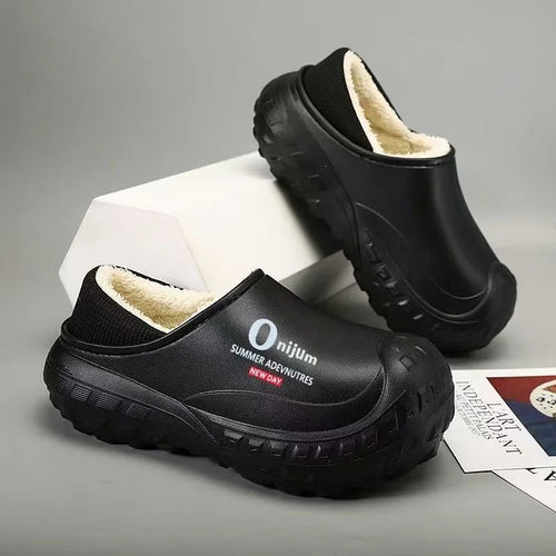 Men’s Plush Indoor Outdoor Winter Slippers