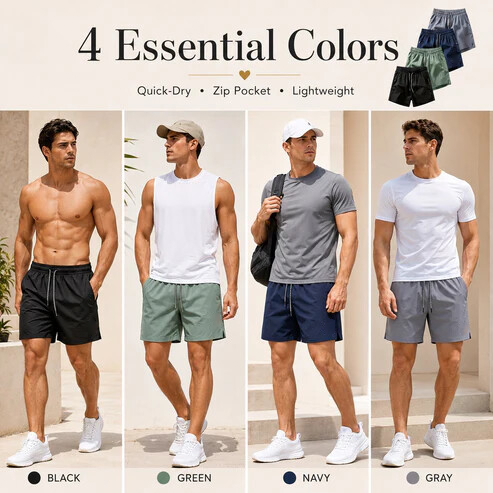 ActiveCore – Premium Quick-Dry Athletic Gym Shorts