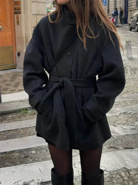 ArcticChic - Belted Winter Wool Coat