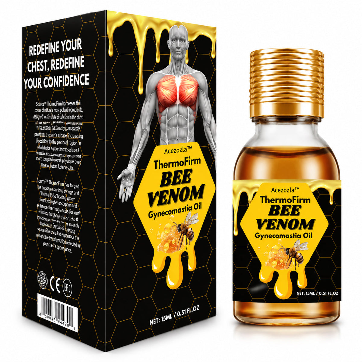 Acezozla™ ThermoFirm Bee Venom Gynecomastia Oil