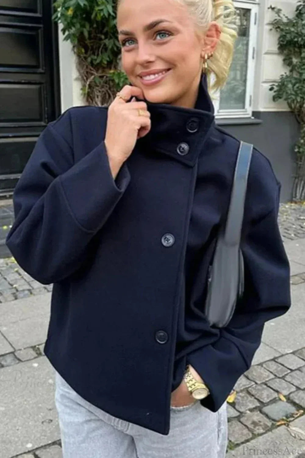 Wooluxe – Casual Short Lapel Overcoat