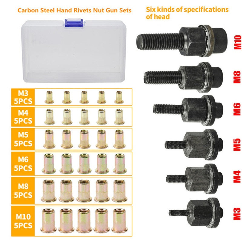 FixPro – Threaded Insert Nut Rivet Nuts Set