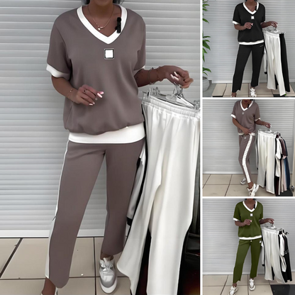 GlowComfort – Women’s Relaxed Fit V-Neck Set