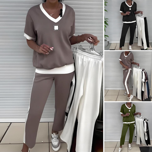 GlowComfort – Women’s Relaxed Fit V-Neck Set