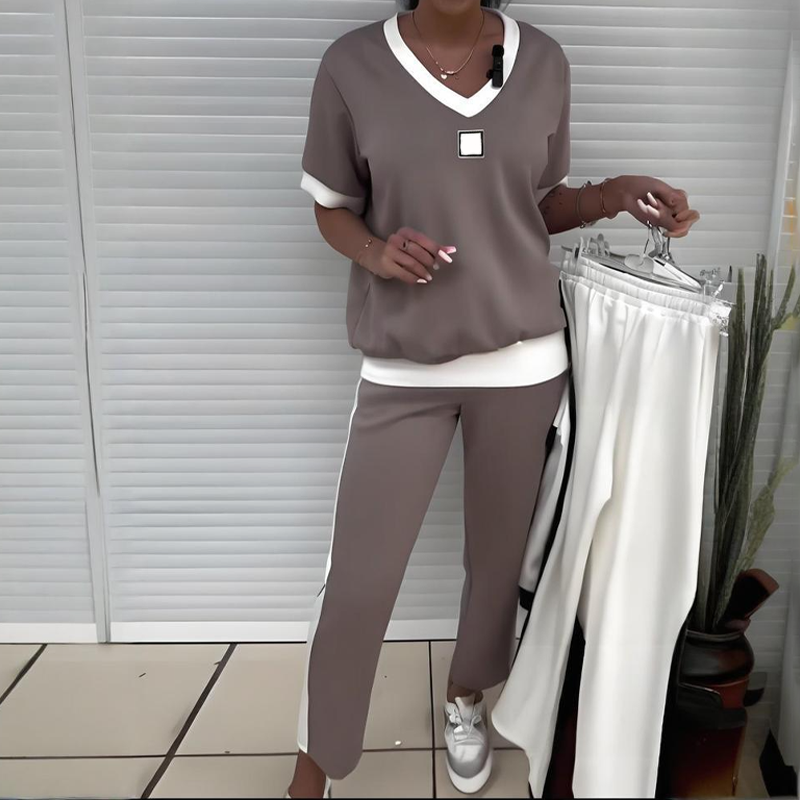 GlowComfort – Women’s Relaxed Fit V-Neck Set