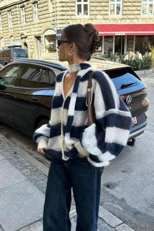 VibeLayer - Y2K Stripe Sweater